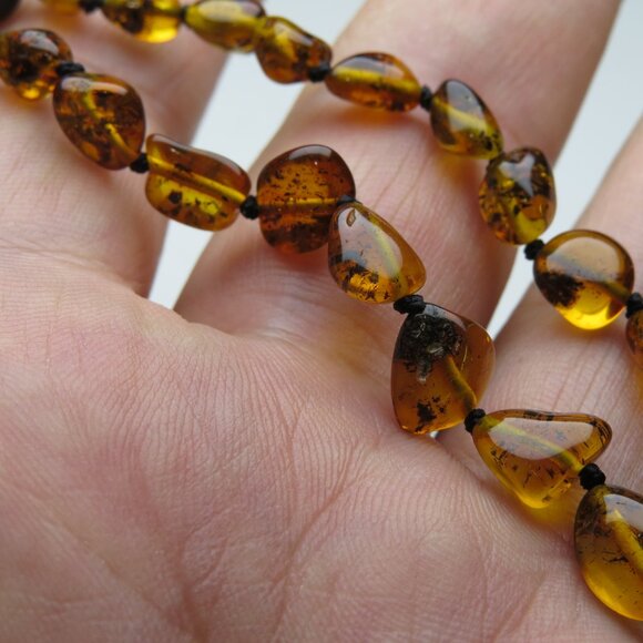 Authentic Amber Teething Unisex Necklace 12.5" Infant/Baby Premium Quality - Picture 2 of 4